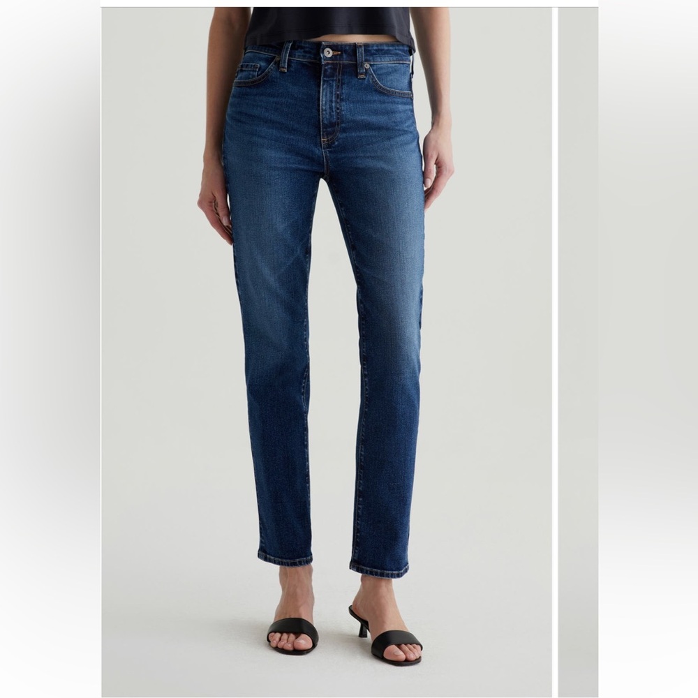 AG Mari Mid-Rise Slim Straight Dark Blue Jeans - Size 26 (brand new) - Picture 6 of 10